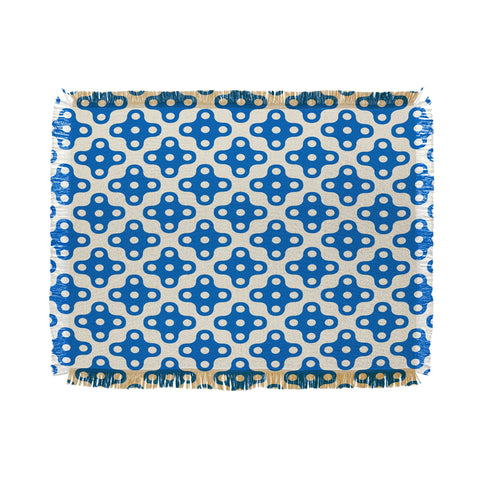 Holli Zollinger Four Dot Blue Throw Blanket