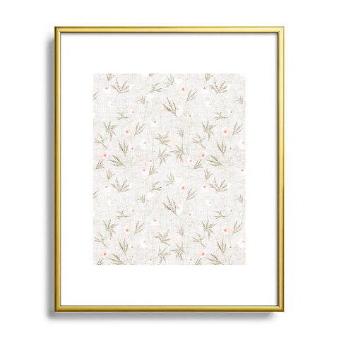 Holli Zollinger FRENCH LINEN ANEMONE LIGHT Metal Framed Art Print