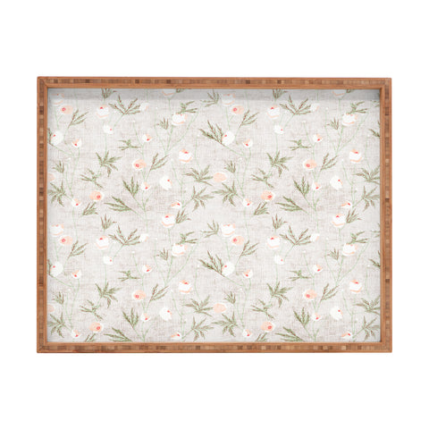 Holli Zollinger FRENCH LINEN ANEMONE LIGHT Rectangular Tray