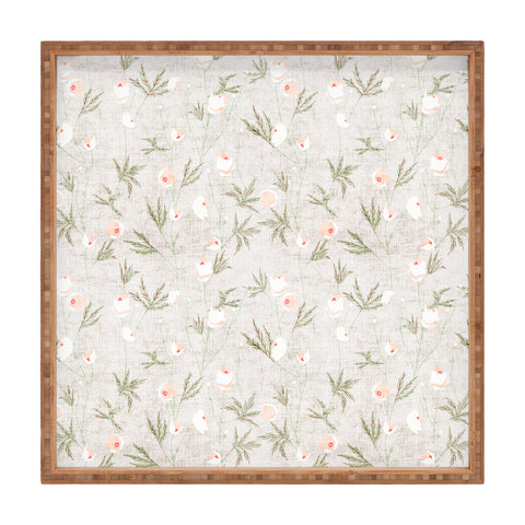 Holli Zollinger FRENCH LINEN ANEMONE LIGHT Square Tray