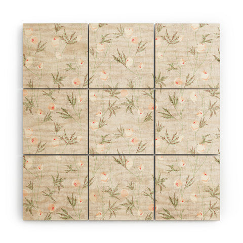 Holli Zollinger FRENCH LINEN ANEMONE LIGHT Wood Wall Mural