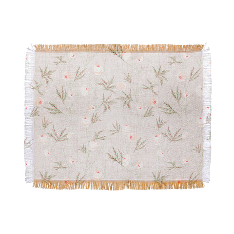 Holli Zollinger FRENCH LINEN ANEMONE LIGHT Throw Blanket