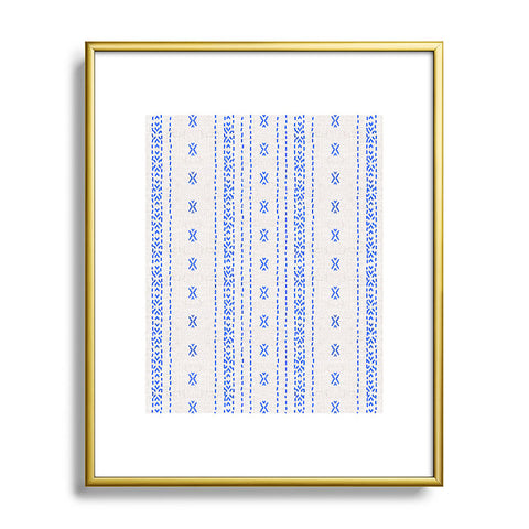 Holli Zollinger FRENCH LINEN BOHO STRIPE Metal Framed Art Print