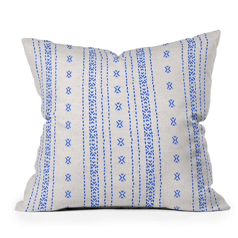 Holli Zollinger FRENCH LINEN BOHO STRIPE Throw Pillow