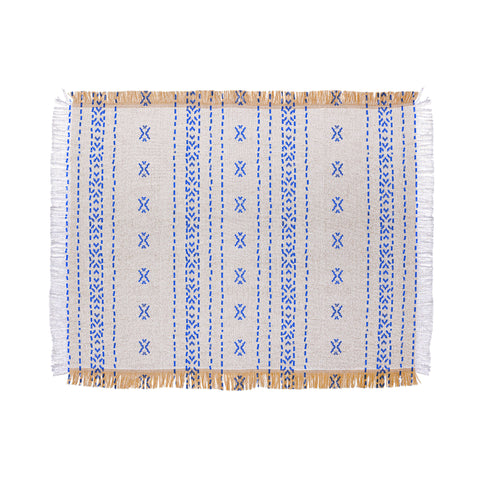 Holli Zollinger FRENCH LINEN BOHO STRIPE Throw Blanket