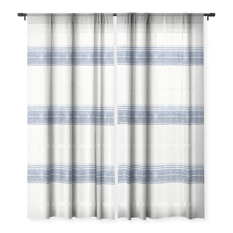 Holli Zollinger FRENCH LINEN CHAMBRAY TASSEL Sheer Window Curtain