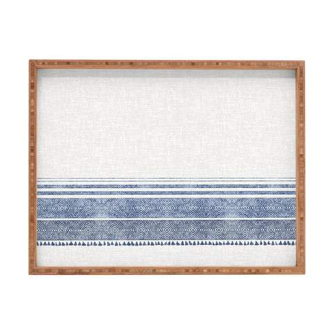 Holli Zollinger FRENCH LINEN CHAMBRAY TASSEL Rectangular Tray