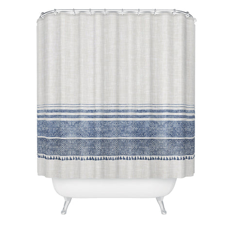 Holli Zollinger FRENCH LINEN CHAMBRAY TASSEL Shower Curtain