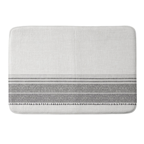 Holli Zollinger FRENCH LINEN CHARCOAL TASSEL Memory Foam Bath Mat