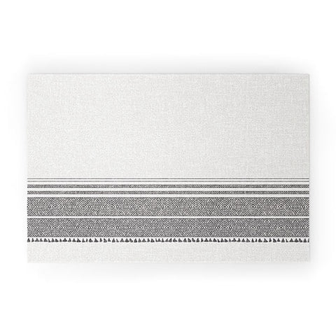 Holli Zollinger FRENCH LINEN CHARCOAL TASSEL Welcome Mat