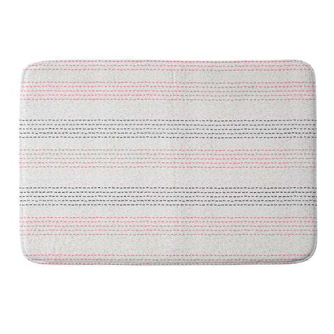Holli Zollinger FRENCH LINEN GEO STRIPE Memory Foam Bath Mat