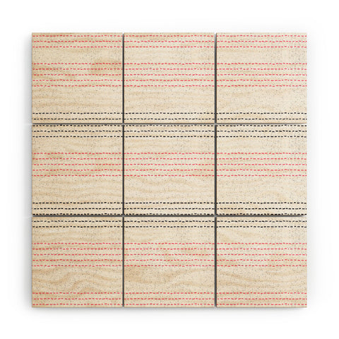 Holli Zollinger FRENCH LINEN GEO STRIPE Wood Wall Mural