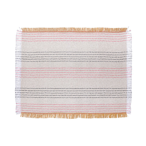 Holli Zollinger FRENCH LINEN GEO STRIPE Throw Blanket