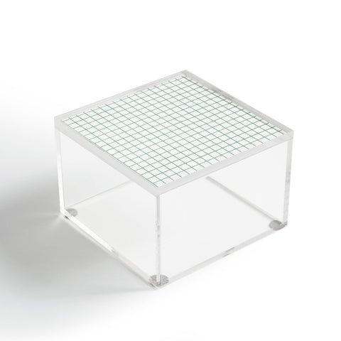 Holli Zollinger FRENCH LINEN GRID EMERALD Acrylic Box