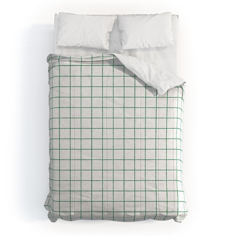 Holli Zollinger FRENCH LINEN GRID EMERALD Comforter