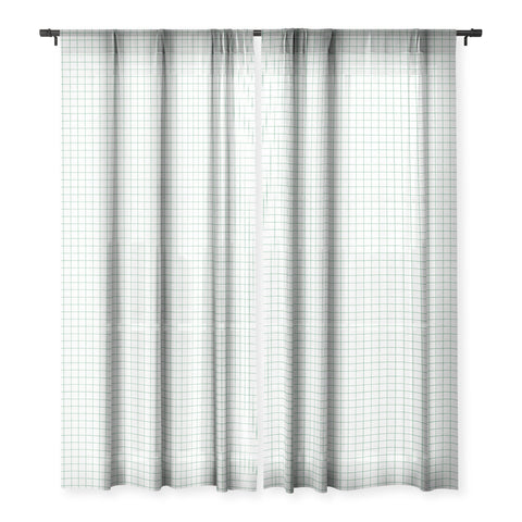 Holli Zollinger FRENCH LINEN GRID EMERALD Sheer Window Curtain