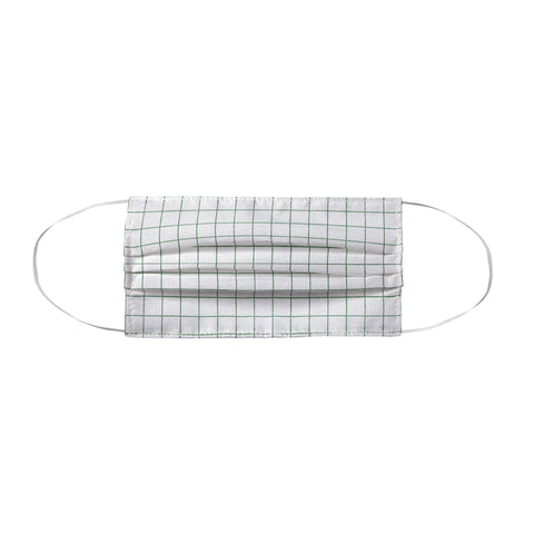 Holli Zollinger FRENCH LINEN GRID EMERALD Face Mask