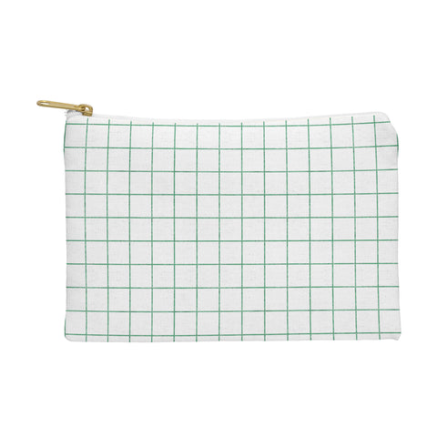Holli Zollinger FRENCH LINEN GRID EMERALD Pouch