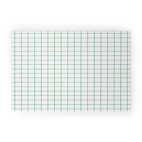 Holli Zollinger FRENCH LINEN GRID EMERALD Welcome Mat