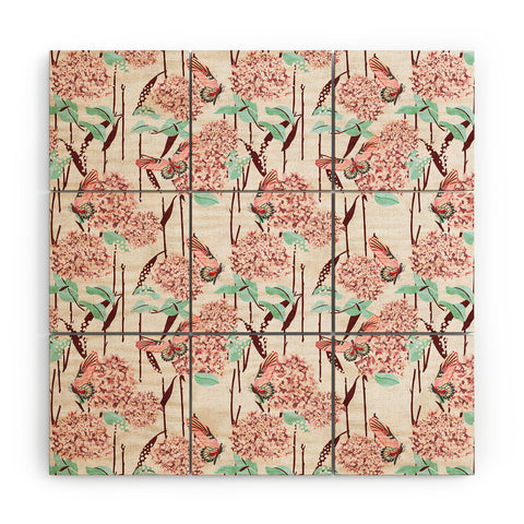 Holli Zollinger FRENCH LINEN HYDRANGEA Wood Wall Mural