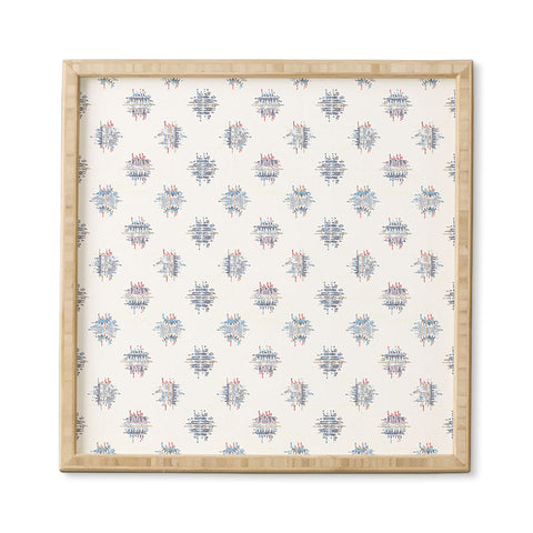 Holli Zollinger FRENCH LINEN IKAT DOT Framed Wall Art