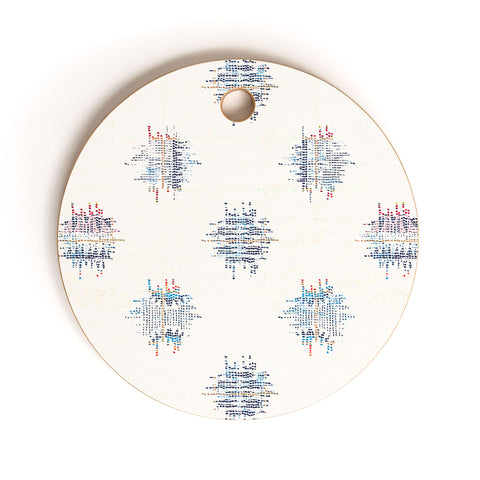 Holli Zollinger FRENCH LINEN IKAT DOT Cutting Board Round