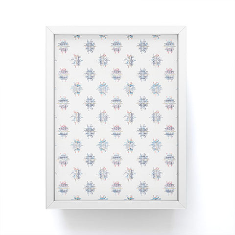 Holli Zollinger FRENCH LINEN IKAT DOT Framed Mini Art Print