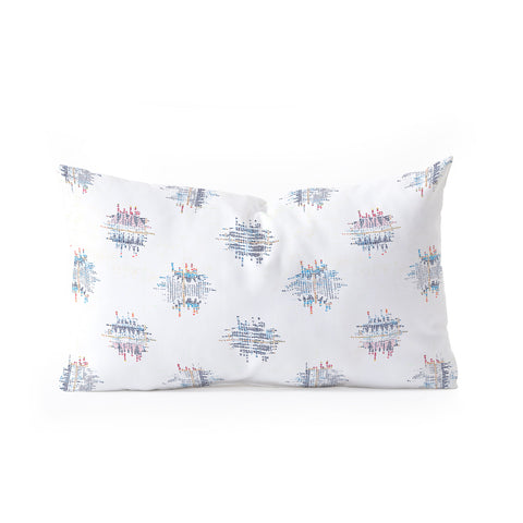 Holli Zollinger FRENCH LINEN IKAT DOT Oblong Throw Pillow