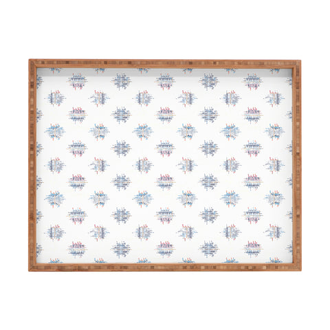 Holli Zollinger FRENCH LINEN IKAT DOT Rectangular Tray
