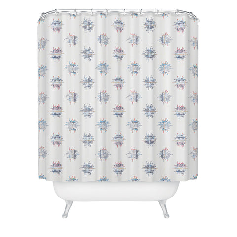 Holli Zollinger FRENCH LINEN IKAT DOT Shower Curtain