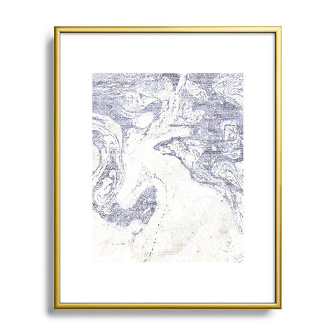 Holli Zollinger FRENCH LINEN MARBLE Metal Framed Art Print