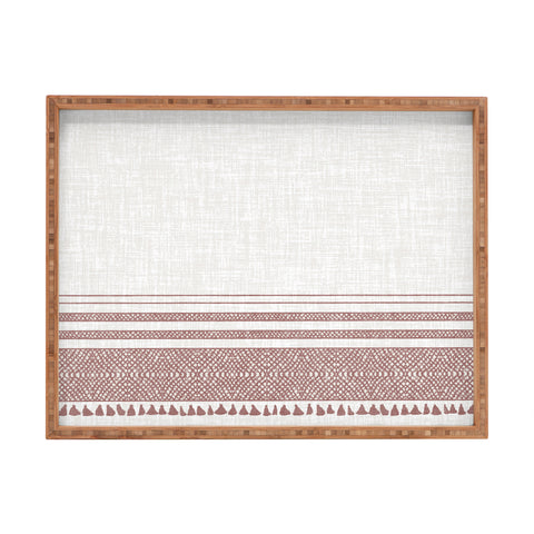 Holli Zollinger FRENCH LINEN SANDSTONE TASSEL Rectangular Tray