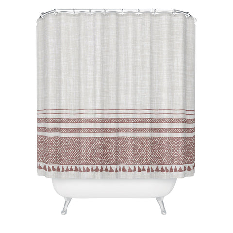 Holli Zollinger FRENCH LINEN SANDSTONE TASSEL Shower Curtain