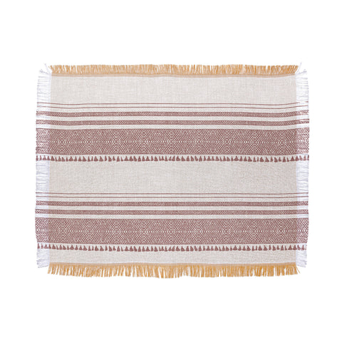 Holli Zollinger FRENCH LINEN SANDSTONE TASSEL Throw Blanket
