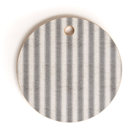 Holli Zollinger FRENCH LINEN SEASIDE STRIPE Cutting Board Round