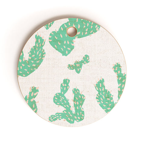 Holli Zollinger FRENCH LINEN SEDONA CACTUS Cutting Board Round