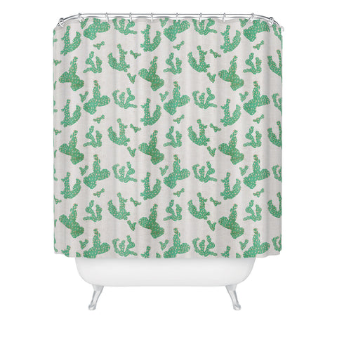 Holli Zollinger FRENCH LINEN SEDONA CACTUS Shower Curtain