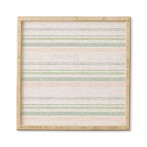 Holli Zollinger FRENCH LINEN STRIPE BLUSH Framed Wall Art
