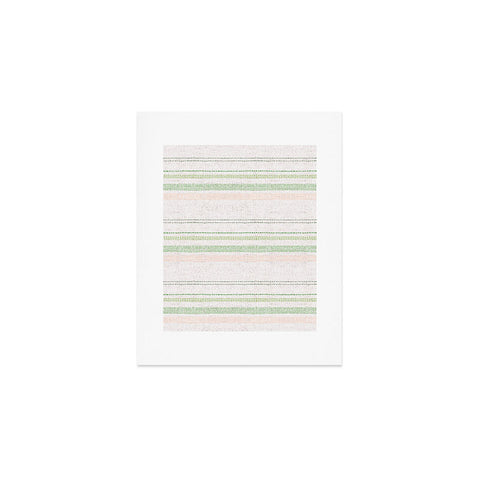 Holli Zollinger FRENCH LINEN STRIPE BLUSH Art Print