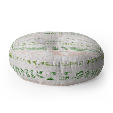 Holli Zollinger FRENCH LINEN STRIPE BLUSH Floor Pillow Round