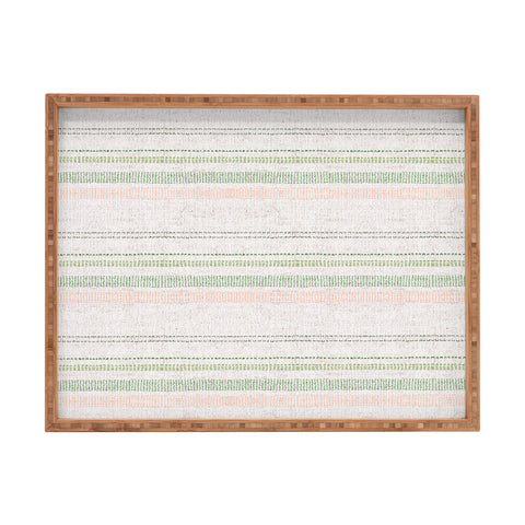 Holli Zollinger FRENCH LINEN STRIPE BLUSH Rectangular Tray