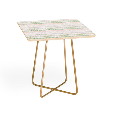 Holli Zollinger FRENCH LINEN STRIPE BLUSH Side Table