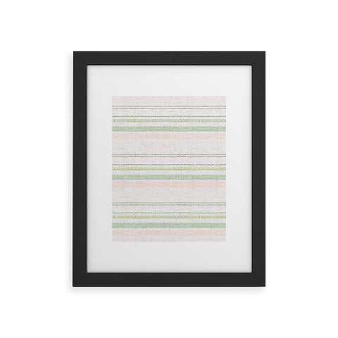Holli Zollinger FRENCH LINEN STRIPE BLUSH Framed Art Print