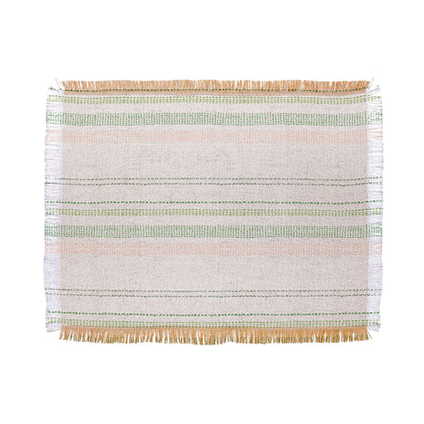 Holli Zollinger FRENCH LINEN STRIPE BLUSH Throw Blanket