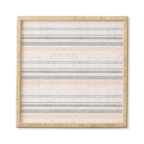 Holli Zollinger FRENCH LINEN STRIPE NAVY Framed Wall Art