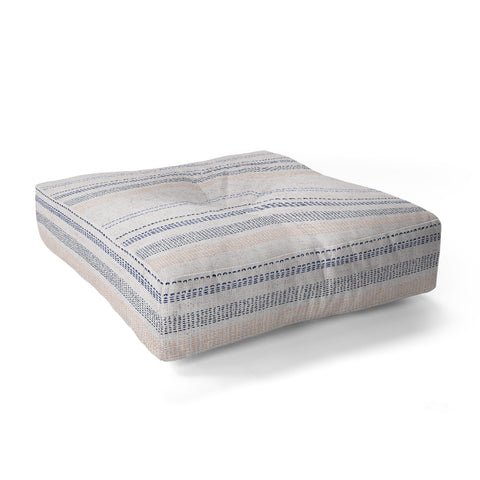 Holli Zollinger FRENCH LINEN STRIPE NAVY Floor Pillow Square