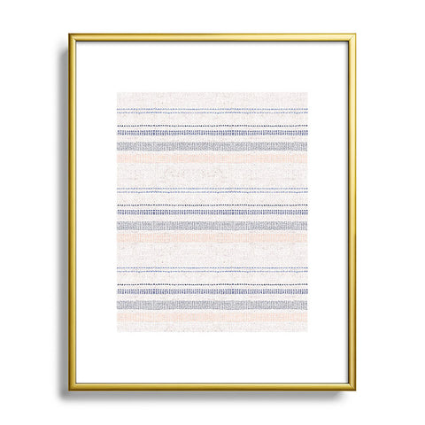 Holli Zollinger FRENCH LINEN STRIPE NAVY Metal Framed Art Print