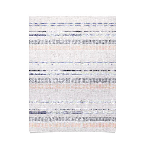 Holli Zollinger FRENCH LINEN STRIPE NAVY Poster