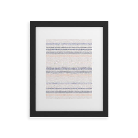 Holli Zollinger FRENCH LINEN STRIPE NAVY Framed Art Print