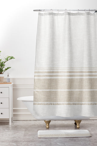 Holli Zollinger FRENCH LINEN TASSEL Shower Curtain And Mat